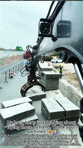 Curb Laying with Robotic Precision! 🤖✋