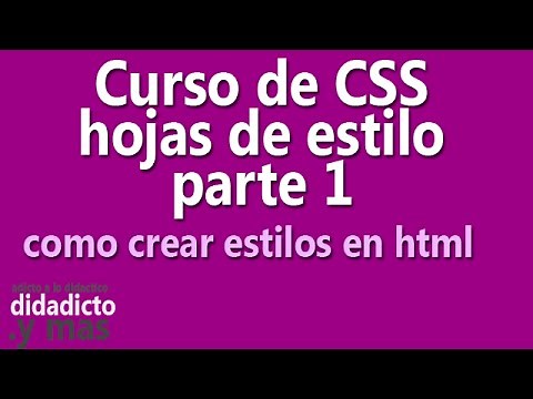 curso css hojas de estilo - parte 1 como crear estilos en html -