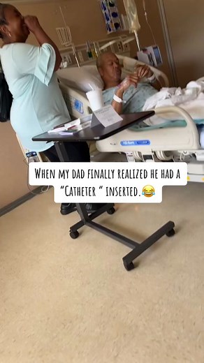 My dad was diagnosed with stage 2 prostate cancer a few months ago. He had a “Robotic Prostatectomy” he was still high off from his medication when he realized he had a “Catheter”… this was to funny!😂😂😂 Gentlemen please go get your prostate examination. My father’s pain started off like a normal hip pain! He said it had a “Decapitater” to.😂😂😂😂#prostatacancer #cancerawareness #catheterization #hesofunny