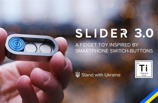SLIDER 3 mini titanium fidget toy
