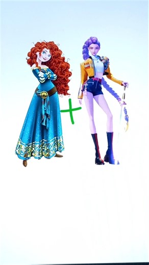 Princess Merida as Rumi huntrix kdph | rumi as demon | disney princess glow up