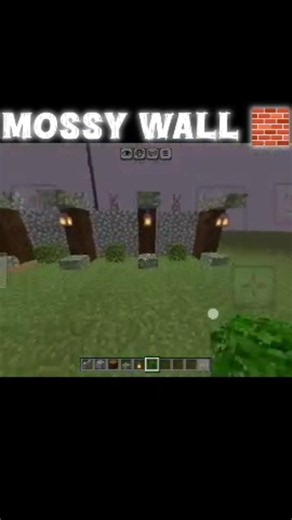 🌿 Mossy Block Wall Meets Natural Wood! 🍃🪵 Minecraft Build Idea #minecraft #gaming #minecraftbuilding