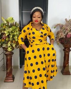 New arrivals....curry color polka dots flair dress available and it’s...