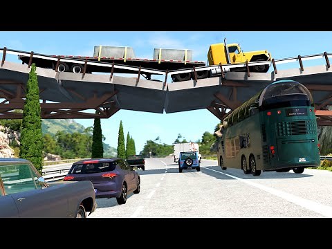 Collapsing Bridge Accidents 4 | BeamNG.drive
