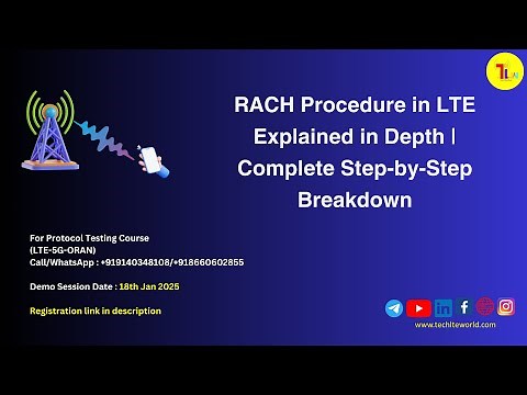 RACH Procedure in LTE Explained in Depth | LTE RACH |Preamble| MSG 1 to MSG 5