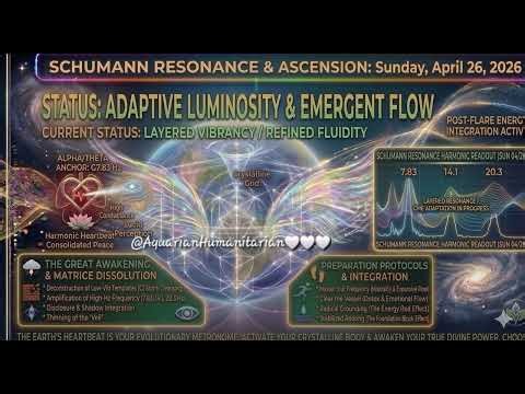 04.26.26 Schumann Resonance | Don't fear the intensity; it is simply the light revealing the...