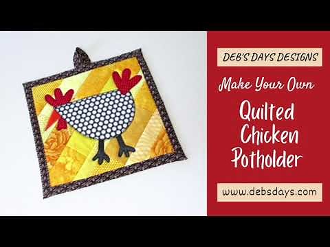 Sew a Chicken Potholder : Quilt as You Go Kitchen Trivet