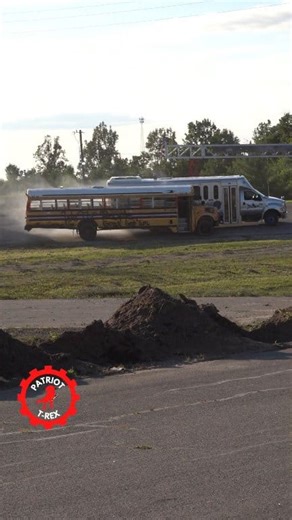 20K views · 319 reactions | WILD school bus racing at Onaway Speedway! #fyp #racing #schoolbus | Patriot T-Rex | Facebook