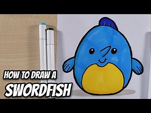 How to Draw a Swordfish Squishmallow