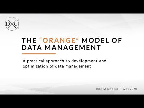 The "Orange" Model: a practical approach to development and optimisation of data management