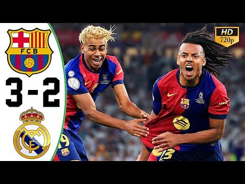 Barcelona vs Real Madrid 3-2 All Goals & Highlights 2025