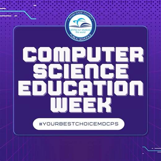 This week, we're celebrating #ComputerScienceWeek and expressing our gratitude to the remarkable students and dedicated educators at Miami-Dade County Public Schools who make computer science education possible! Through creativity, commitment to excellence, and innovation, our educators are shaping the future of technology. #YourBestChoiceMDCPS | Miami-Dade County Public Schools