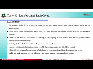 4 3 Radiobutton & RadioButton Group