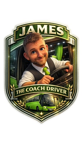 Jame the coach driver stickers #coachdriver #bus #busdriversoftiktok #ontheroad #onthebuses @Jamesthecoachdriver