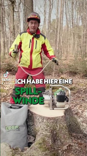 Advantages of using a capstan winch. Chainsaw course, cable winch, tree felling