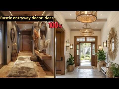 Trending rustic entryway decor ideas||entryway decor for cottage homes||inteior design 2026 ideas