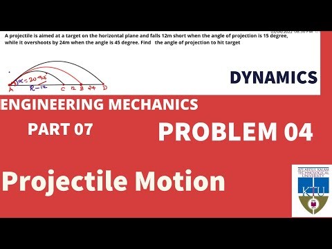 Projectile motion-part 07|Problem 4|Dynamics|Engineering Mechanics| KTU