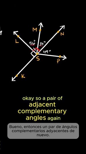 🎯📐 Adjacent Complementary Angles | Geometry Basics #shorts #math #geometry