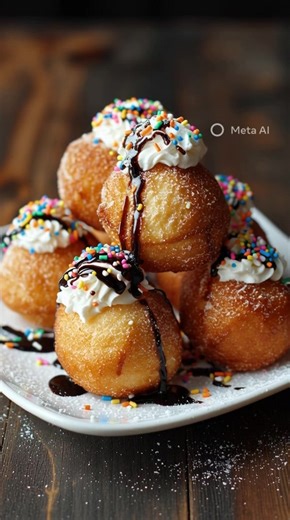 Deep-Fried Marshmallows: These are crispy on the outside with a warm, gooey center. They can be topped with whipped cream, chocolate sauce, and sprinkles and can be made quickly. #marshmallow #snack #sweet #deepfried #yummy