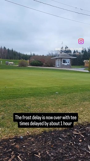The frost delay is over at Indian Lake Golfers are now being allowed to tee off Please be patient while staff gets the course back on schedule #golfcourse #golfing⛳️ #golfhalifax #nsgolf #hfxgolf #wintergolf #golfnuts⛳️ | Indian Lake Golf Course