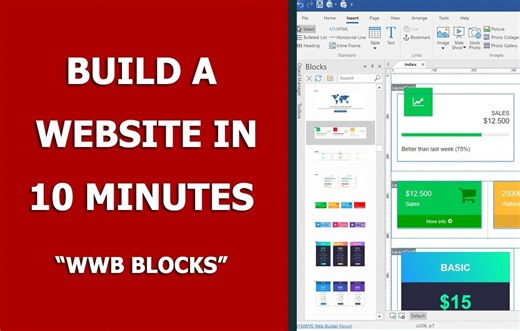 [中字]WYSIWYG Web Builder 十分钟内构建网页 - 如何使用块
