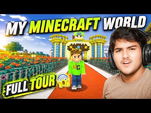 Minecraft World Tour 😱 Diamond Mansion + Secret Underground Base 🔥 (Hindi Gameplay)