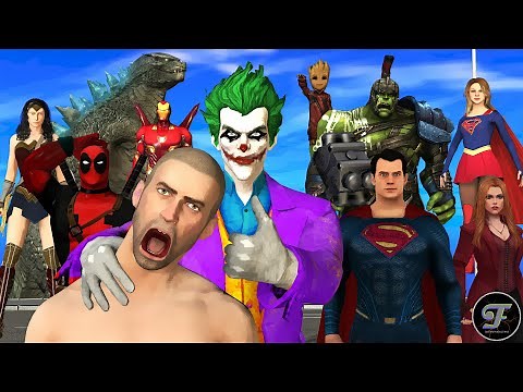 Godzilla Vs Super Heros & Joker | Full Version | Animation