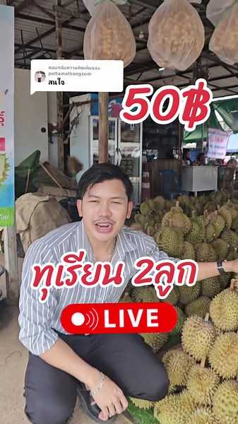 ตอบกลับ @pattamathongsomทุเรียน2ลูก 50#ทุเรียนหมอนทอง #ทุเรียน #ทุเรียนจันทบุรี #ทุเรียนหมอนทองจันทบุรี🌲💯