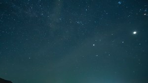 Night Skyline with Twinkling Stars - Free Stock Video