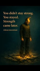 Most people don’t survive because they’re powerful. They survive because leaving wasn’t an option yet. And somehow, that was enough. | Moon Man