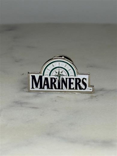 Seattle Mariners Logo Pin: Silver Enamel Finish - MLB Sports Accessory - Etsy UK