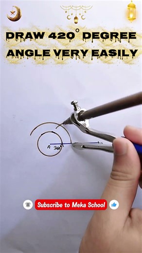 How to Draw 420° Angles #shorts #geometry #angleconstruction
