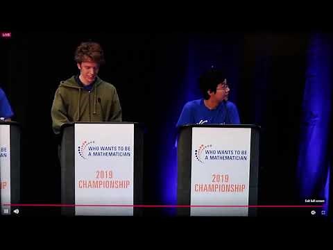 Who Wants To Be A Mathematician Final Round 2019