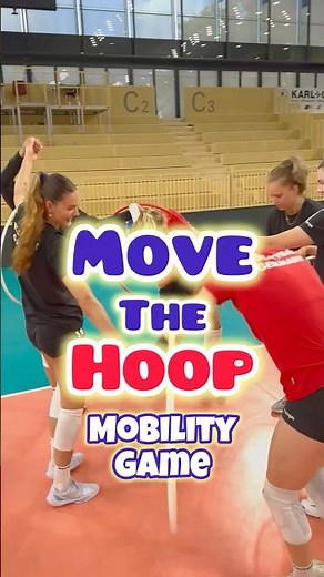 Move the Hula Hoop Mobility Challenge for Team Warm-Ups