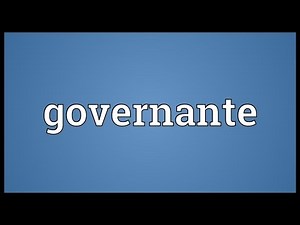 Governante Meaning