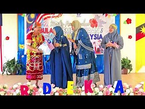 Persembahan Johan Sajak Merdeka dari Guru SKme di Majlis Penangguhan Bulan Kemerdekaan 2025