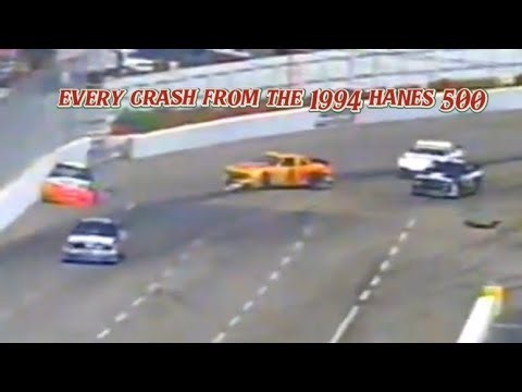 Every crash from the 1994 hanes 500
