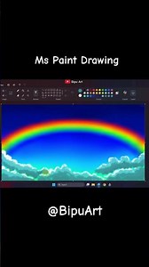 Drawing on Ms Paint #art #mspaint #mspaintdrawing #digitalart #shorts #viral #paint #rainbow