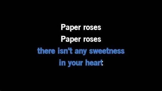 Karaoke Paper Roses - Anita Bryant - CDG, MP4, KFN - Karaoke Version