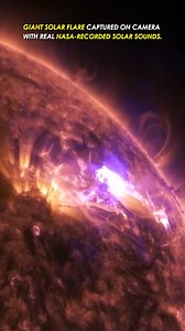 Giant solar flare captured on camera with real NASA-recorded solar sounds #solarflare #sun #Astrophotography #space #astronomy | Space science