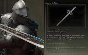 How to obtain the Sword of St. Trina in Elden Ring