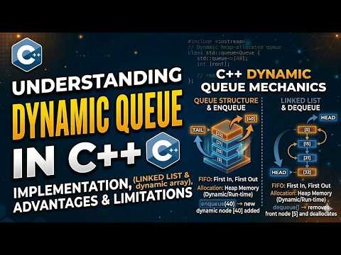 Dynamic Queue Implementation in C++ | LinkList-based Queue