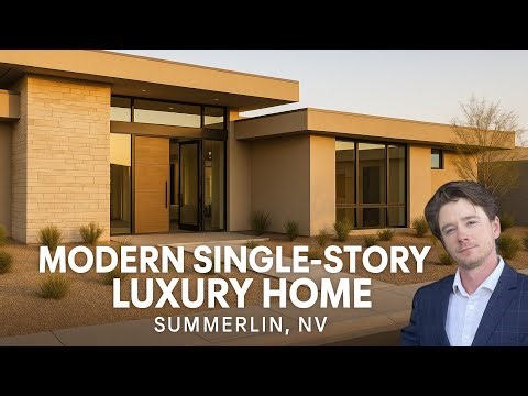 Inside a $1.7 Million Modern Single-Story Luxury Home in Summerlin | Las Vegas Home Tour
