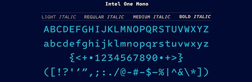 Intel’s New Open Source Mono Font Family #Fonts #OpenSource @Intel