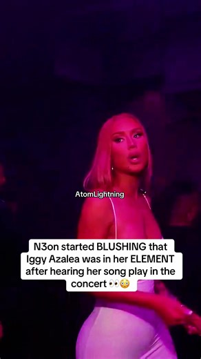 N3on started BLUSHING that Iggy Azalea was in her ELEMENT after hearing her song play in the concert 👀😳 #n3on #iggyazalea