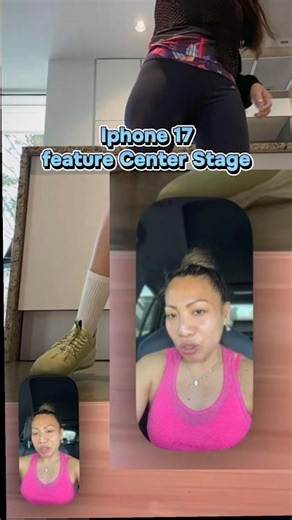 iPhone 17 awesome feature,Center Stage, follows you around.Helpful for us online fitness trainers