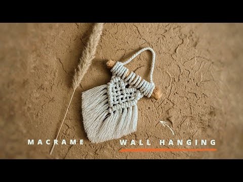 Easy Mini Macrame Wall Hanging TUTORIAL / For Beginners