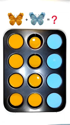 colorpalette| "Deep Yellow & Light Blue Palette - Explore 4 Unique Shades!" 😍 #colormixing #colormix