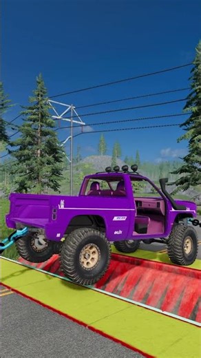 Mega Semi Truck vs Deep Pit Chain Challenge | BeamNG.drive