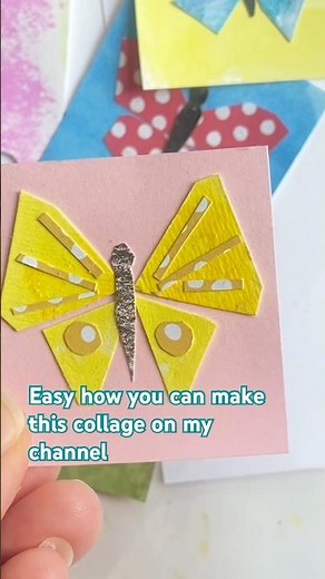 Easy Craft Tutorial Butterfly Collage #easycraft #collage